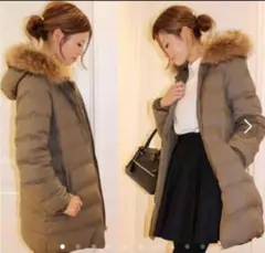 美品 Deuxieme Classe チャイニーズラクーンファー付きダウンコート