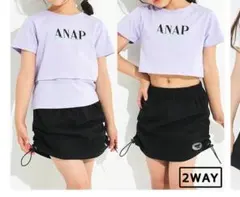 ANAP 2WAY ボタン デザイン Tシャツ