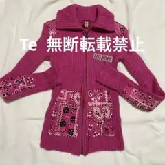 hysteric glamour ジップアップニット　ペイズリーレア　y2k