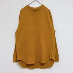 ユニクロ　トップス　長袖　M ブラウン　綿　100% シンプル　カジュアル　春秋