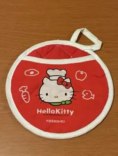 ☆非売品☆ハローキティ 鍋敷き 鍋つかみ ヨシケイのサムネイル