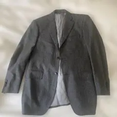 グレー ストライプ テーラードジャケット