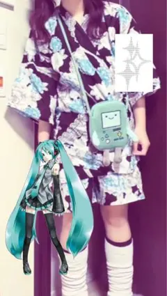 花柄 甚平 レディース y2k グランジ