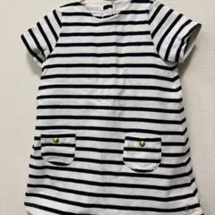 ストライプ ワンピース ポケット付き