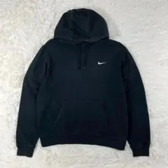 ナイキ プルオーバーパーカー 黒 ブラック M スウッシュ 無地 ブランクボディ