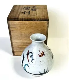 未使用 人間国宝 十一代 三輪休雪 萩白茶碗 二重箱 萩窯 萩一松本