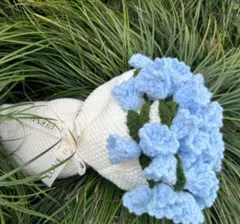 110cm花束ブランケット毛糸手作り編み花プレゼント母の日バレンタイン