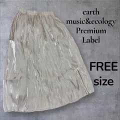 earthmusic&ecology プリーツスカート ウエストゴム　FREE