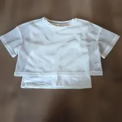 ホワイトメッシュTシャツ M