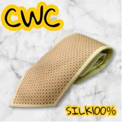 CWC 高級ネクタイ シルク100% イエロー ゴールド系