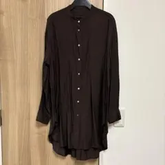 un dix cors ダークブラウン ロングシャツ　薄手オーバーサイズのサムネイル