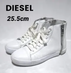 DIESEL　ハイカットスニーカー　サイドジップ　レザー　25.5cmのサムネイル