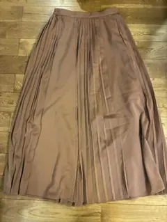 ROPÉ PICNIC プリーツスカート 38 サテン系素材　オレンジブラウン系