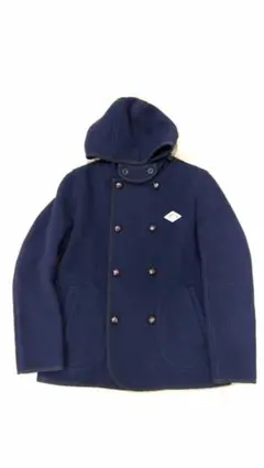 DANTON ネイビー ダブルブレストピーコート