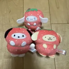サンリオキャラクターズ　フルーツ着ぐるみマスコット3点セット