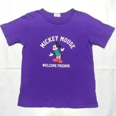 ビールーム ミッキーマウス 半袖Tシャツ パープル 120cmのサムネイル
