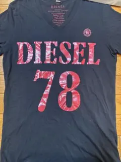 DIESEL VネックTシャツ ブラック S