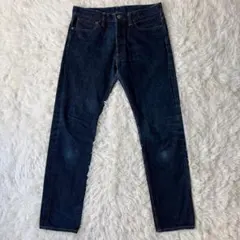 MINEDENIM　ボタンフライストレートデニムパンツ　8　インディゴ◆A822