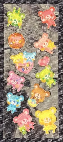 クーリア♡ぷにゅシャカシール♡平成女児♡当時物♡BEAR♡くま♡平成レトロ♡