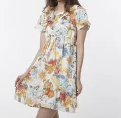 定価26,400円 新品タグ付 ローズティアラ 織り模様 ワンピース 46