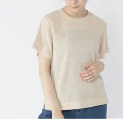 スタジオクリップ　半袖　Tシャツ　ギンガムチェック　イエロー