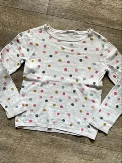 H&M カラフルドット柄長袖カットソー ニット　120cm