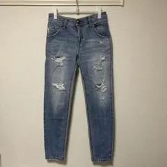 RODEO CROWNS 切り替えデニム スウェットパンツ