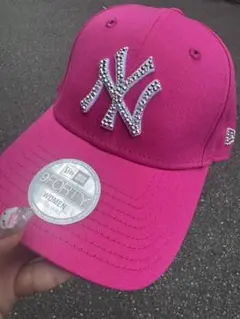 NEWERA ニューエラ キャップ ピンク　デコ　ラインストーン