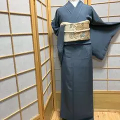 ［6796］色無地 美品 上質ちりめん 一つ紋 梅鉢 正絹 着物 袷 2026年最新】梅鉢紋の人気アイテム - メルカリ