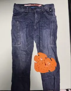HYOD バイク用デニム 膝パッド付き