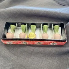 清水焼　かぶら型　陶器箸置き　5個セット　chopstickrest