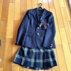 女の子　卒業式　フォーマル　3点セット150 卒服 セレモニー ネイビー