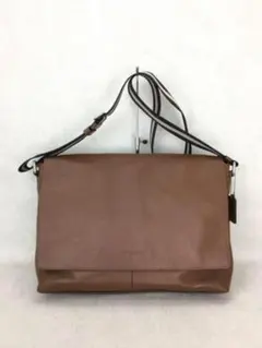 COACH メンズ　ショルダーバッグ/レザー/ブラウン
