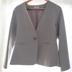 GLACIER ノーカラージャケット L グレー