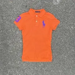 90sラルフローレン ポ二ー ポロシャツy2k swag チーフキーフ オレンジのサムネイル