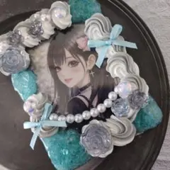 トレカケース　ホイップデコ　水色　卒業式　プレゼント