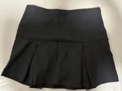 ZARA 黒 ストライプ プリーツスカート