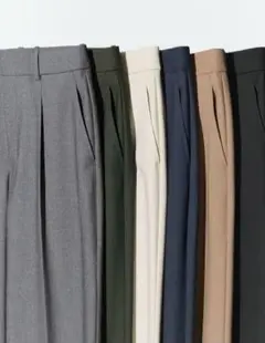 【UNIQLO】ユニクロ タックワイドパンツ 丈長め XL 定価3990円