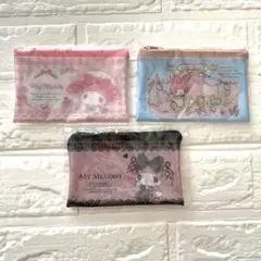 マイメロディー　フラットポーチ　3種類　アニバーサリー　新品未使用