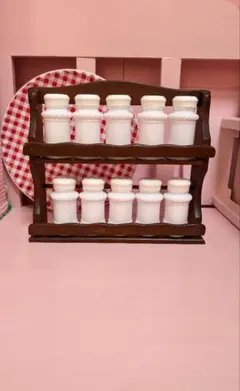 ヴィンテージ☆スパイスボトルラックセット
