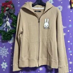 CUNE ウサギプリント フルジップパーカー サイズ1