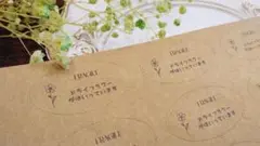 【匿名配送】ケアシール 40枚　✾ドライフラワーがはいっています✾