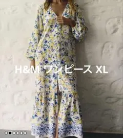 H&M ベルテッド クレープワンピース XL 完売品