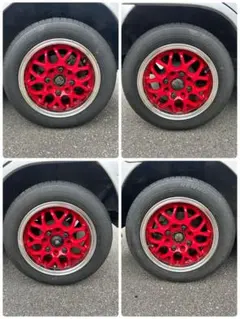 レーシングスパルコ 赤 13インチ 5J+47 PCD114.3 110 マルチのサムネイル
