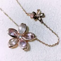 4℃ サクラコレクション 2021 桜 ネックレス K10PG 2.2g