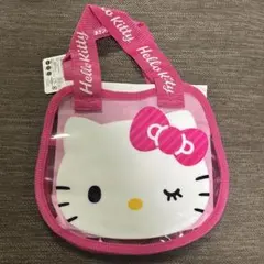 ハローキティ　クリアバック　ミニトートバック　ピンク