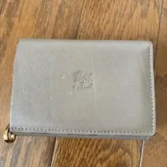IL BISONTE 三つ折り財布 グレー　保存袋付きのサムネイル