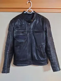 DEGNER デグナー レザー ライダース ジャケット ブラック　Lサイズ　革のサムネイル