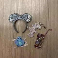 ミニーマウス風ヘアバンドとキーホルダーセット キャラクター ディズニー