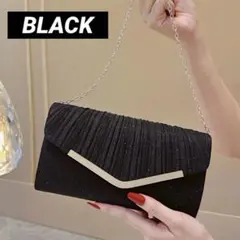 パーティーバッグ ブラック 2way 結婚 式二次会 クラッチバッグ ショルダー
